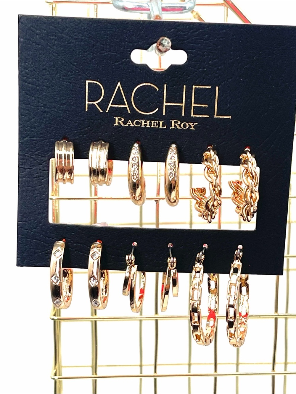 Rachel Rachel Roy nwt 6 pair gold tone hoop earring set